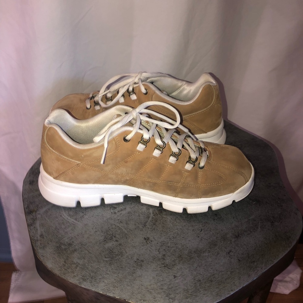 Reebok tan suede chunky white sole shoes Size 11 Vintage - Picture 6 of 9